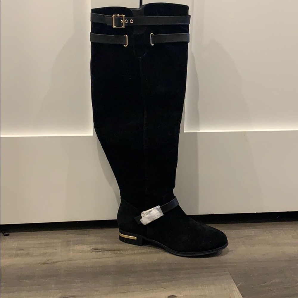 Over the knee wide calf riding boots